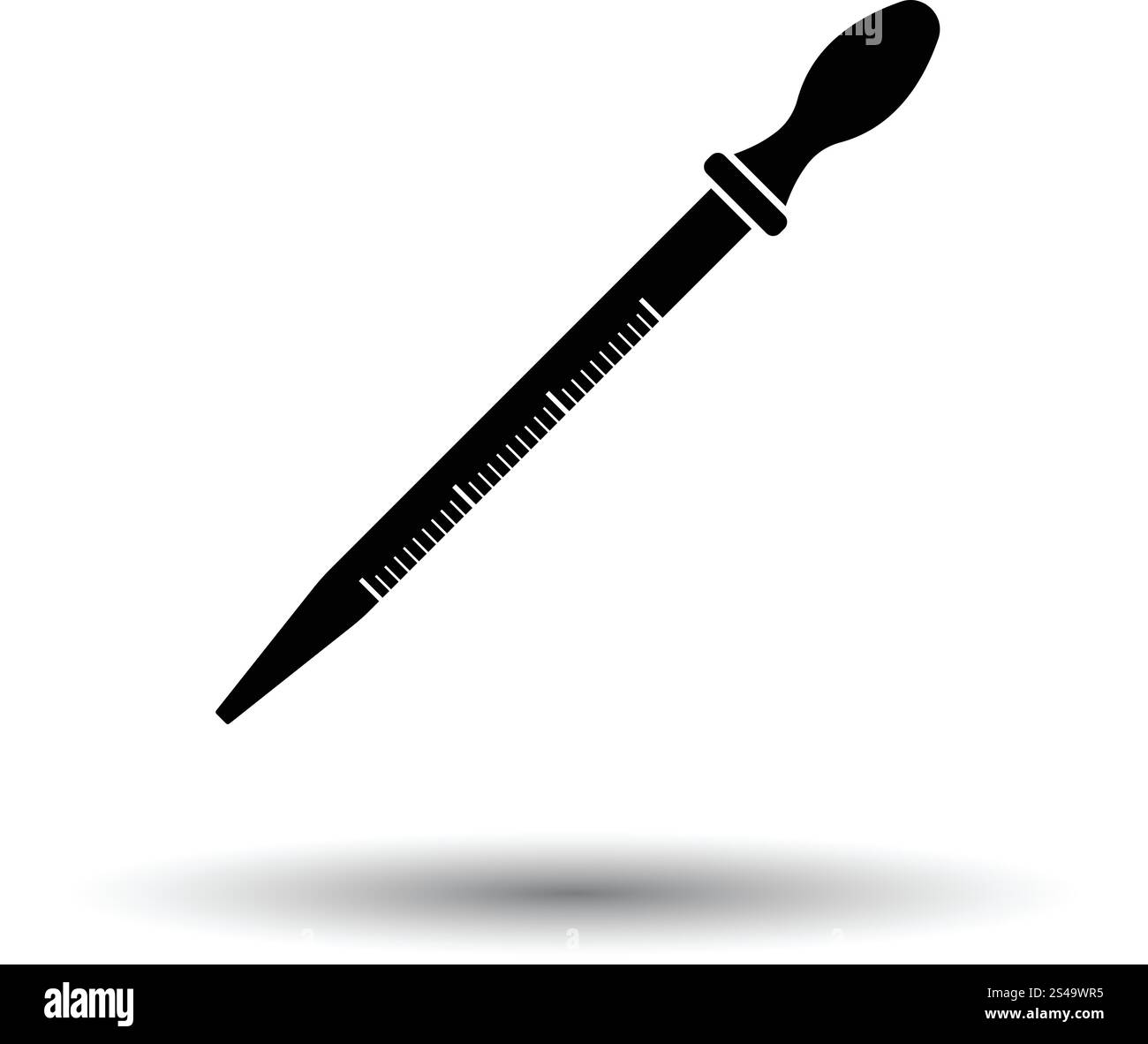 La chimie de l'icône compte-gouttes. Fond blanc avec design de l'ombre. Vector illustration. Illustration de Vecteur