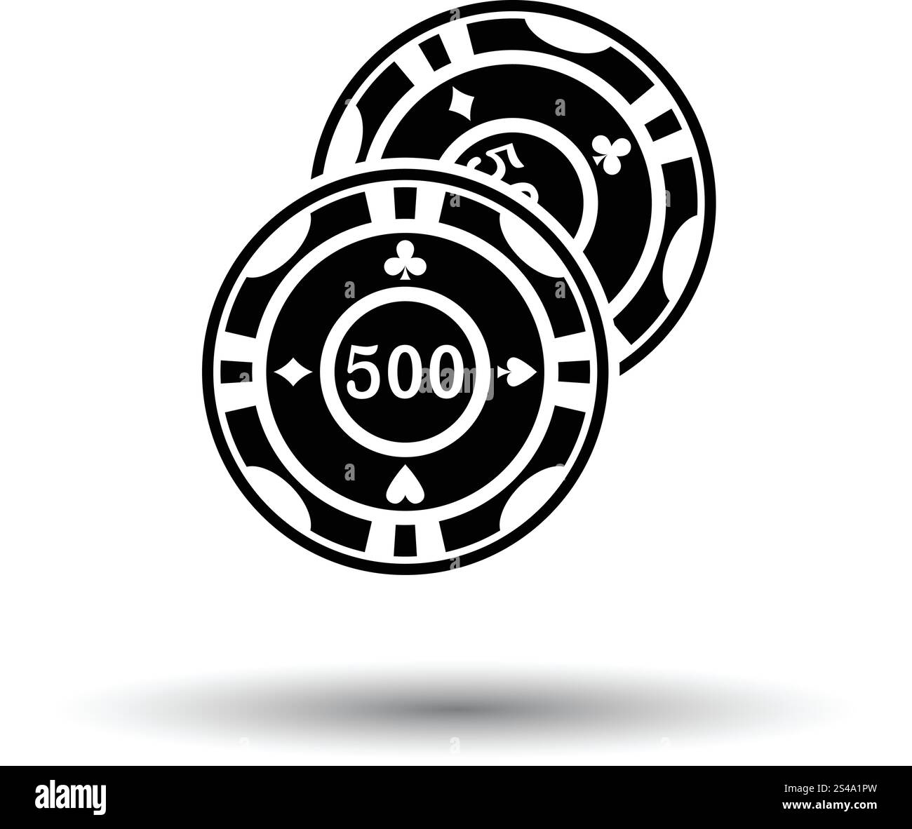 L'icône de GPU. Fond blanc avec design de l'ombre. Vector illustration. Illustration de Vecteur