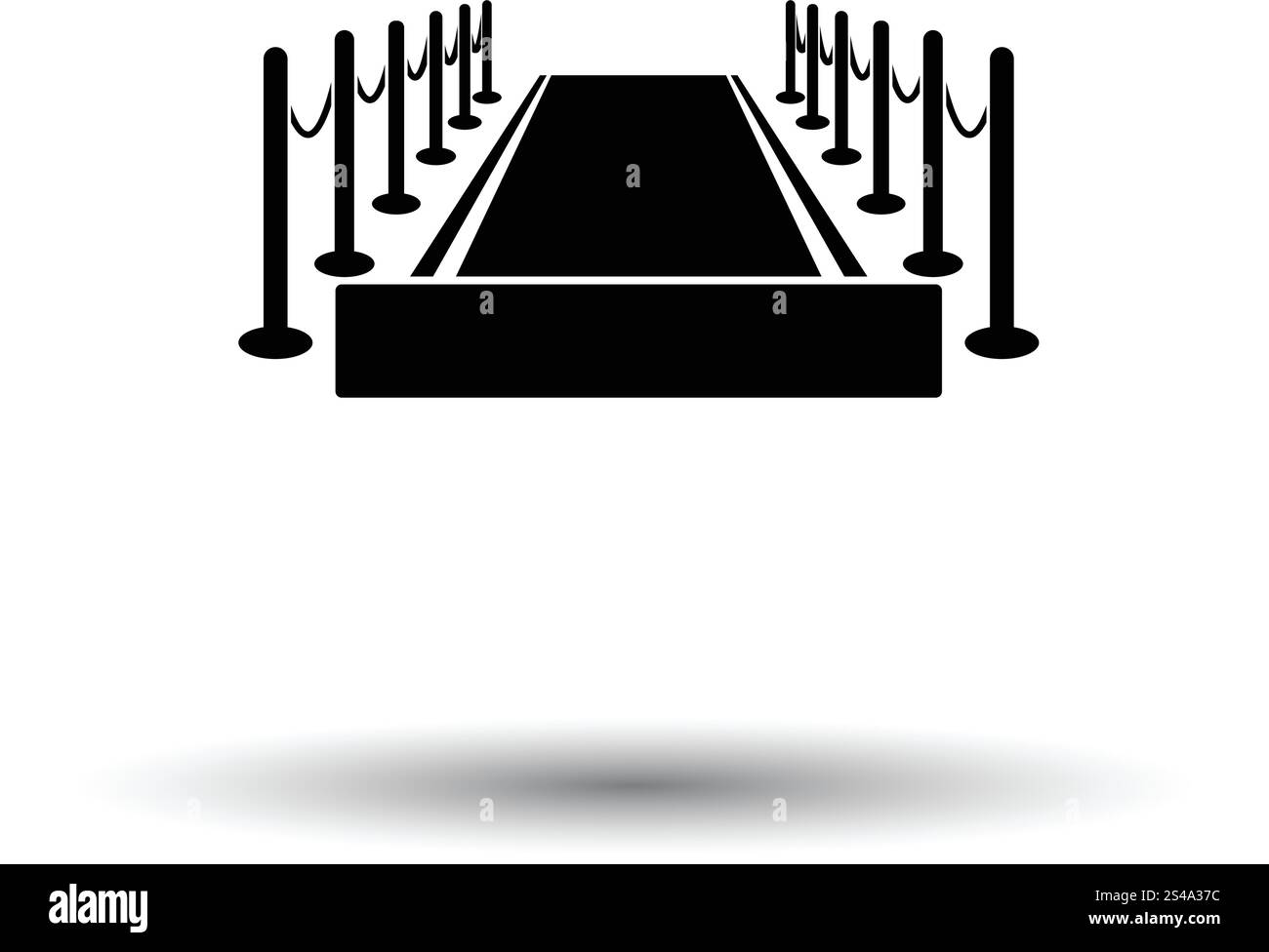 L'icône de tapis rouge. Fond blanc avec design de l'ombre. Vector illustration. Illustration de Vecteur