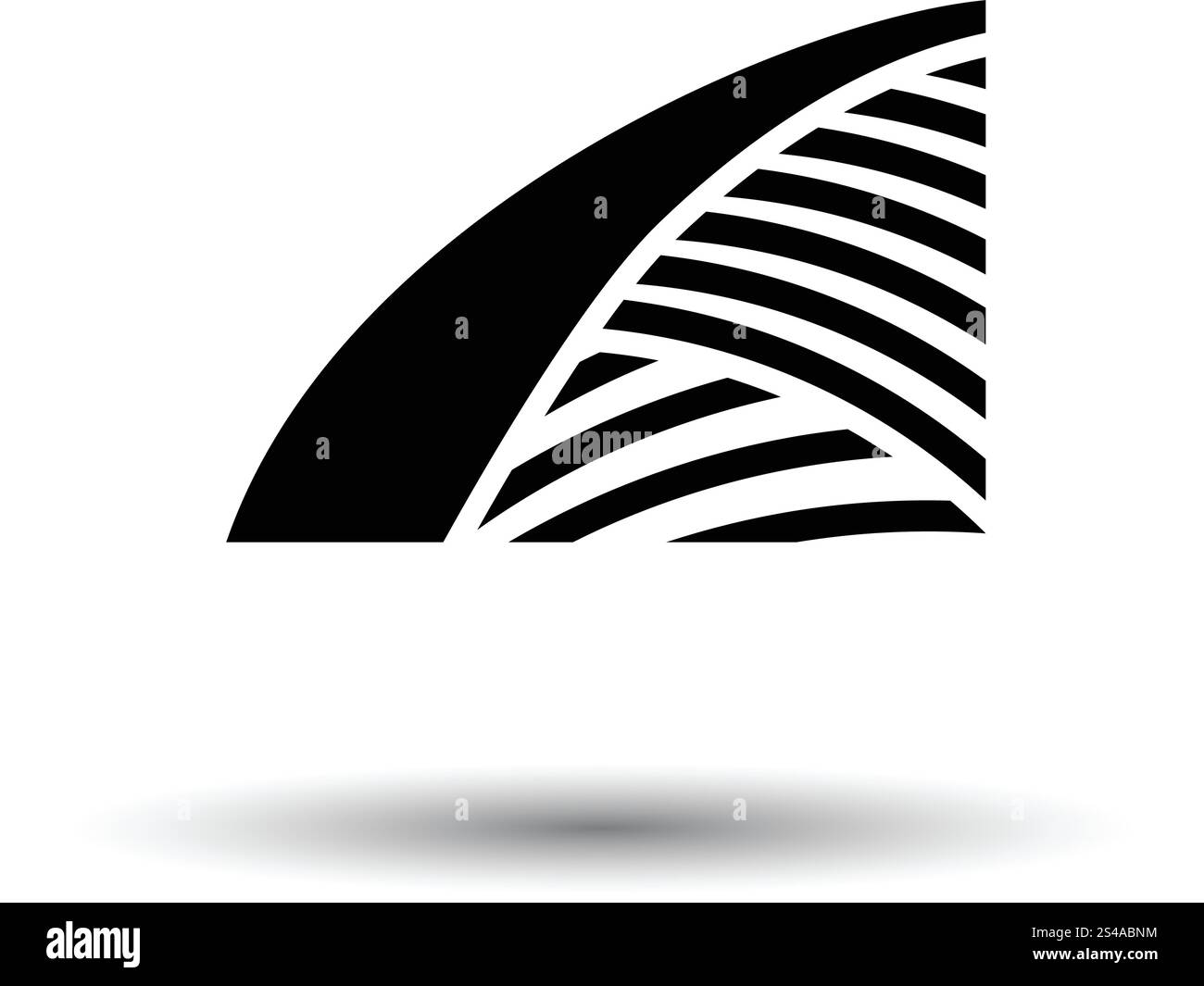 Icône du champ de l'agriculture. Fond blanc avec design de l'ombre. Vector illustration. Illustration de Vecteur