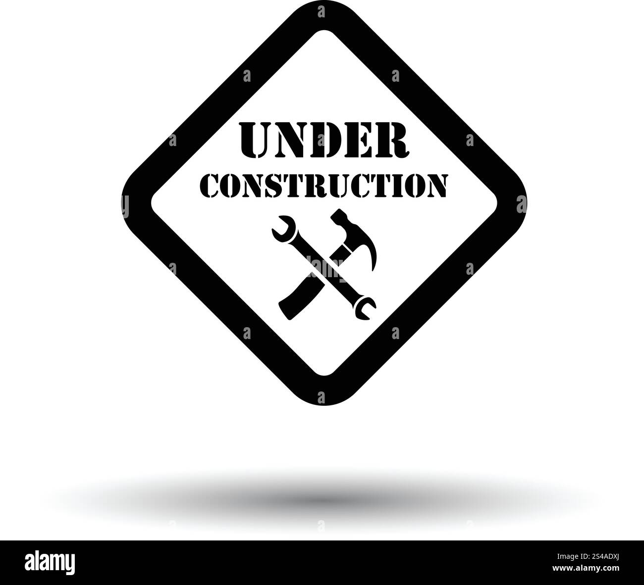 De l'icône en construction. Fond blanc avec design de l'ombre. Vector illustration. Illustration de Vecteur