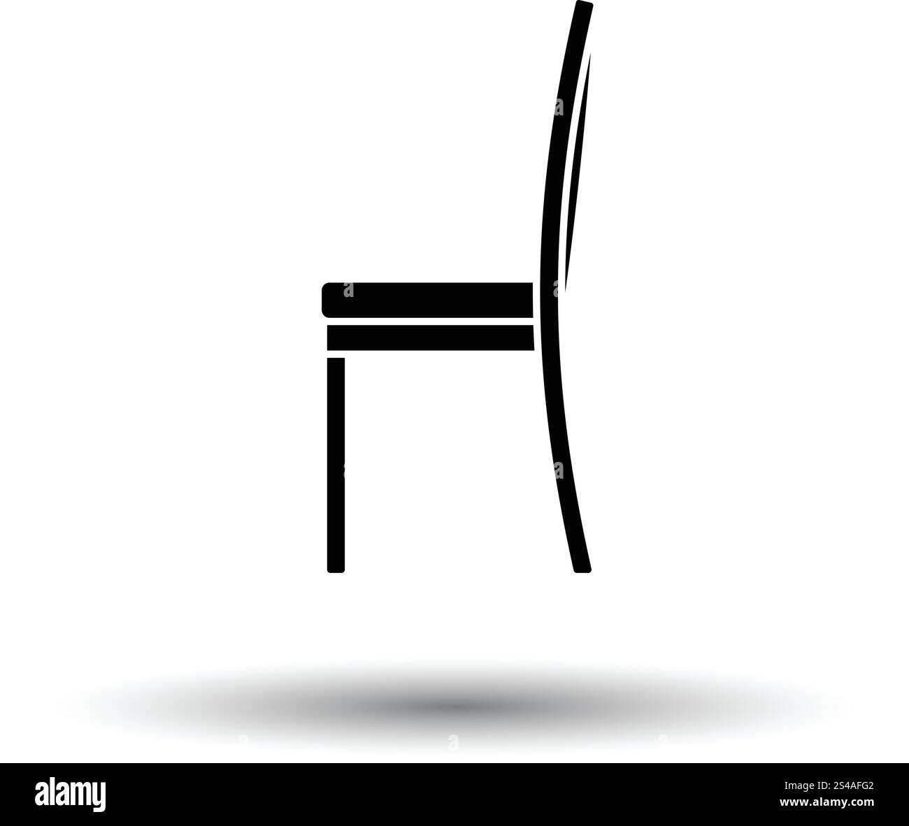 Chaise moderne icône. Fond blanc avec design de l'ombre. Vector illustration. Illustration de Vecteur