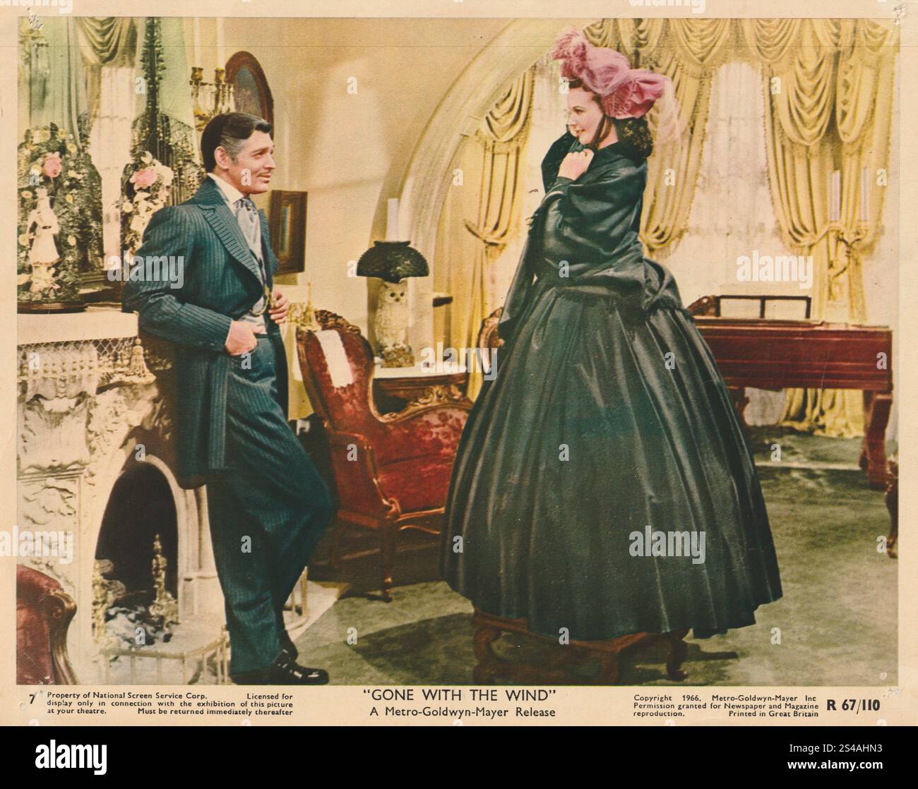 Gone with the Wind MGM 1939 Clark Gable, Vivian Leigh, Leslie Howard et Olivia DeHavilland. Banque D'Images