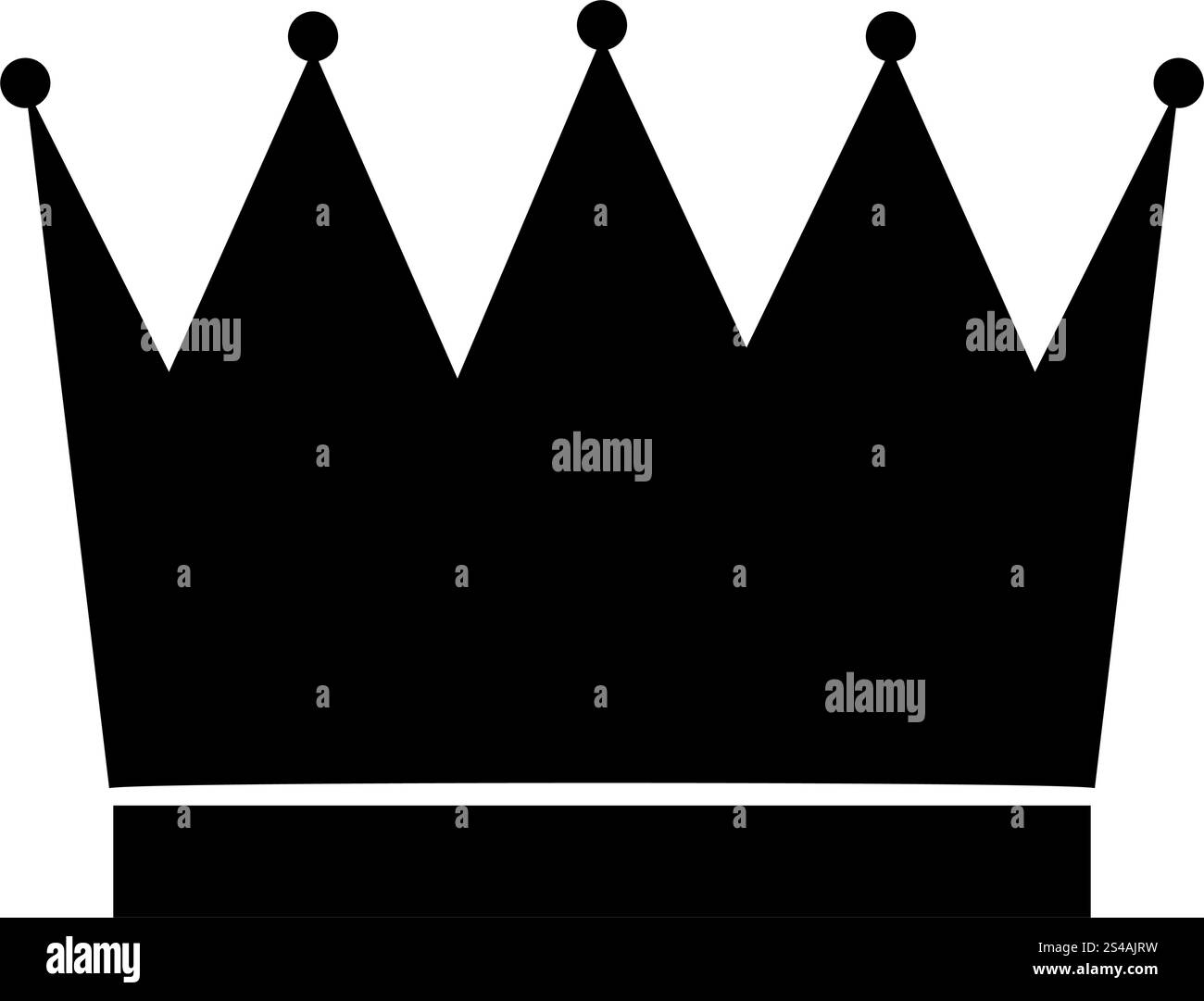 L'icône de couleur noire de la couronne Illustration de Vecteur