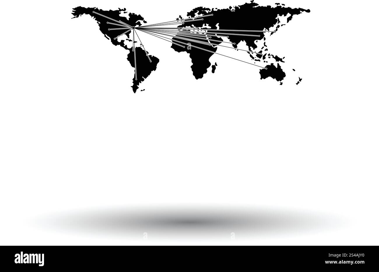 Carte avec directions pour toutes les parties du monde. Fond blanc avec design de l'ombre. Vector illustration. Illustration de Vecteur