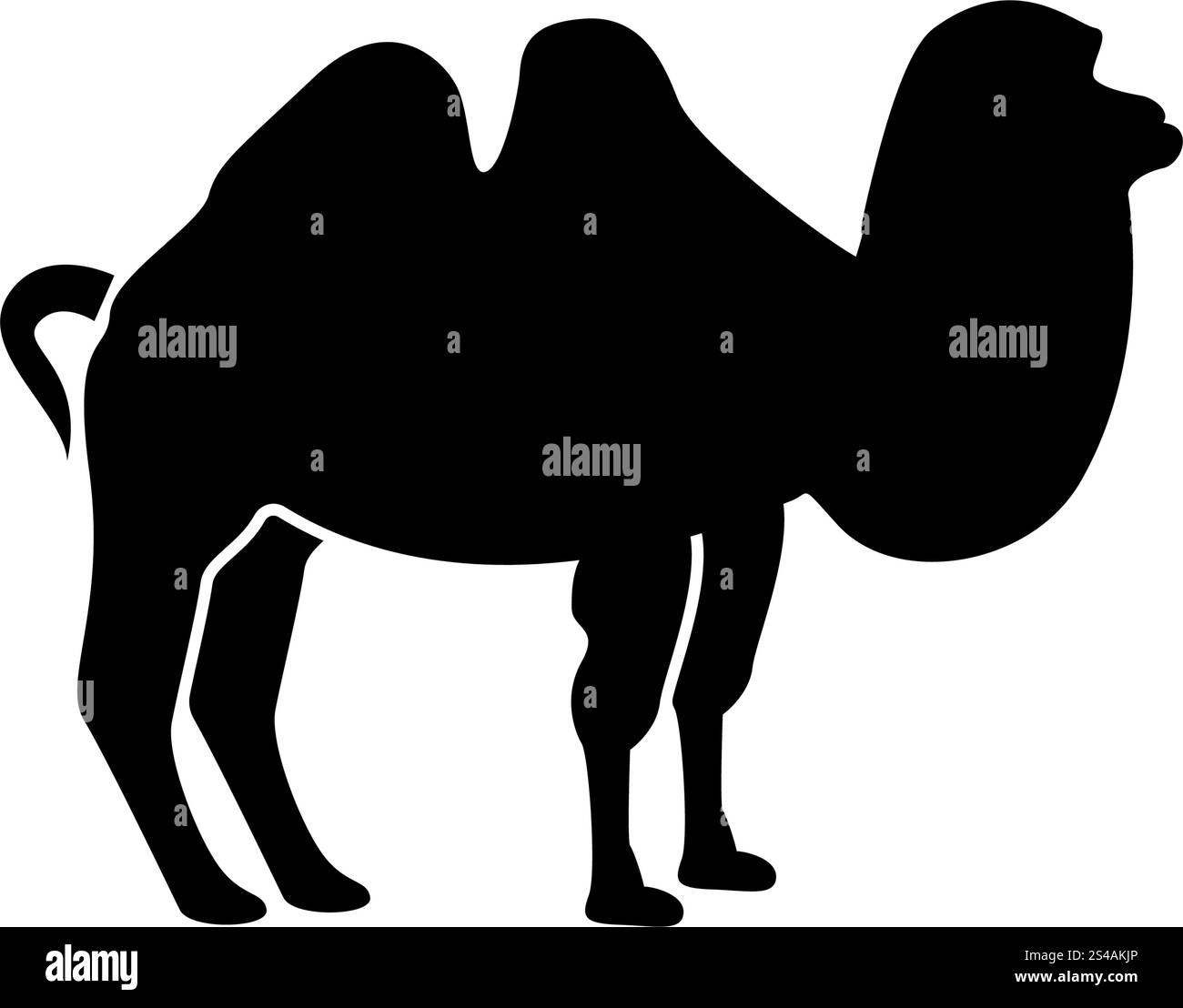 Camel il est icône noire . Style simple .. Camel il est icône noire . Illustration de Vecteur