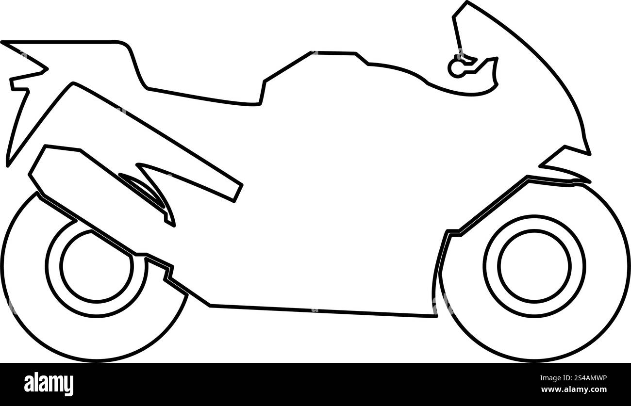 Icône noire moto . Illustration de Vecteur