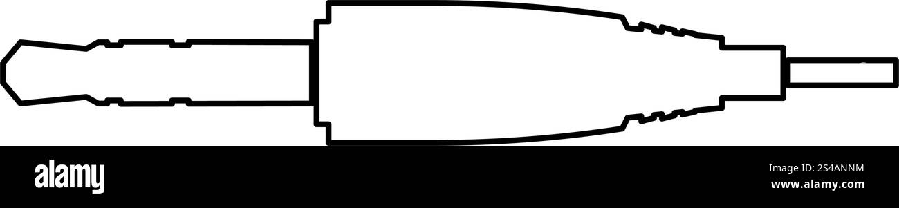 Connecteur de câble Studio / audio ou icône de mini jack . Illustration de Vecteur