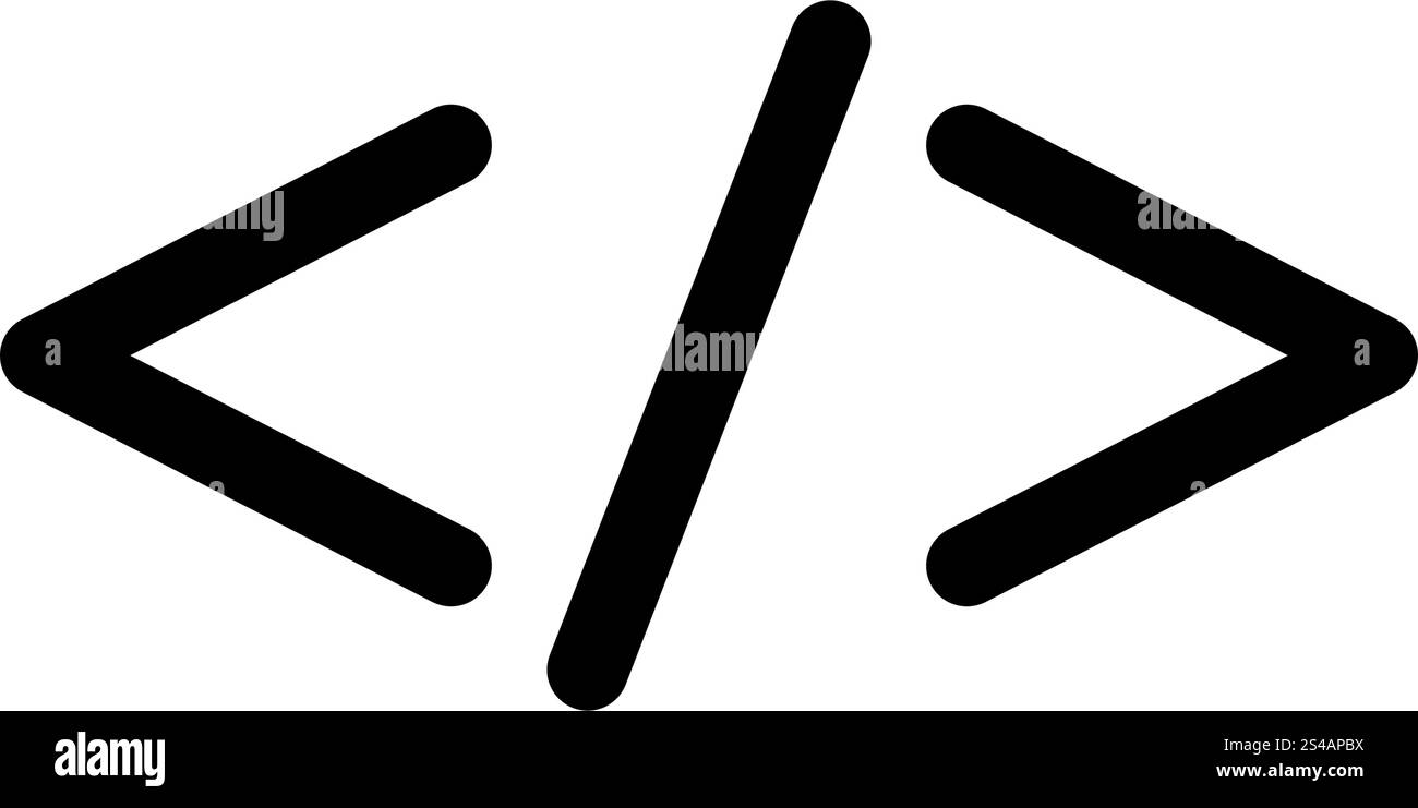 Icône de code symbole . Illustration de Vecteur