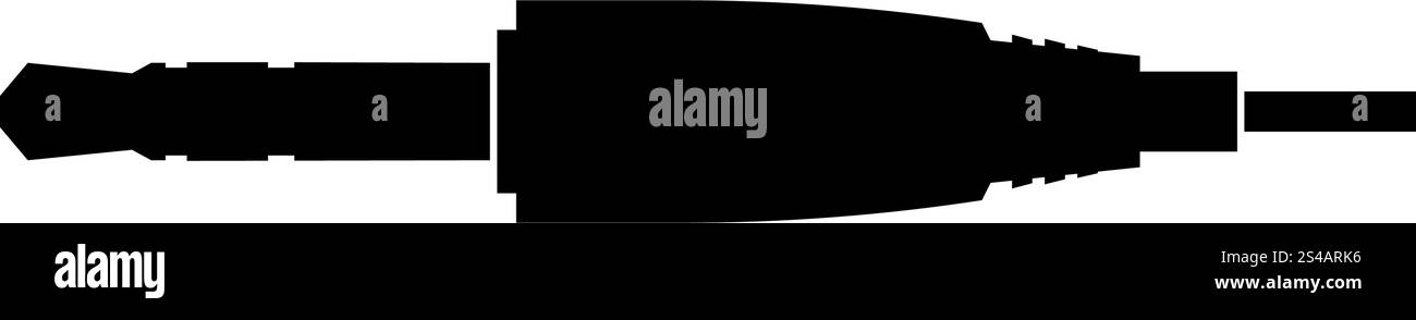 Connecteur de câble Studio / audio ou icône de mini jack . Illustration de Vecteur