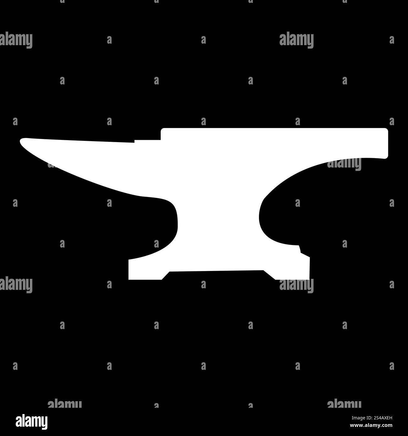 Icône de couleur blanche de bloc d'enclume .. Bloc d'enclume C'est une icône de couleur blanche. Illustration de Vecteur