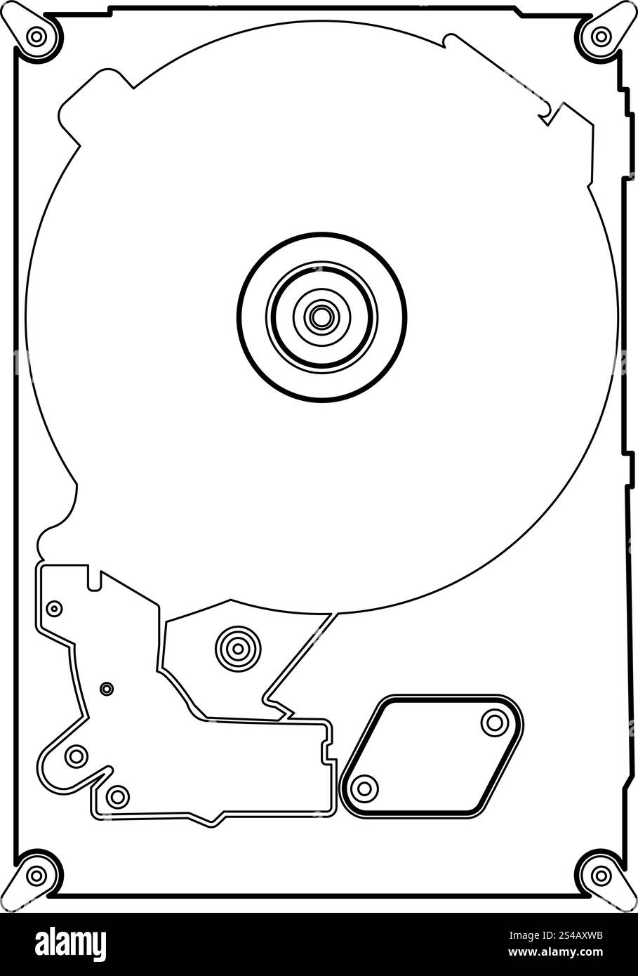 Icône du disque dur .. Icône du disque dur . Illustration de Vecteur
