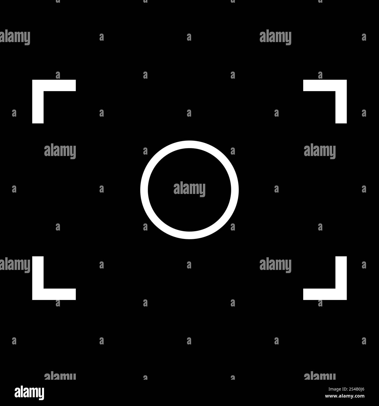 Icône de couleur blanche de mise au point de la caméra .. Mise au point de l'appareil photo il s'agit d'une icône de couleur blanche. Illustration de Vecteur