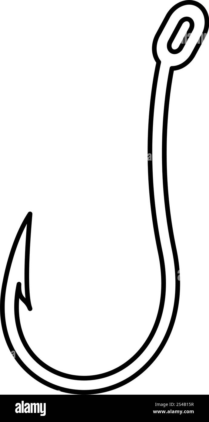 Icône hameçon . Illustration de Vecteur
