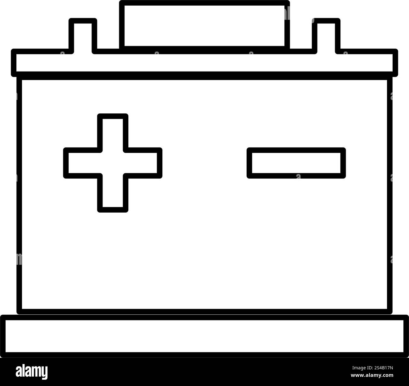 Icône de batterie de voiture . Illustration de Vecteur