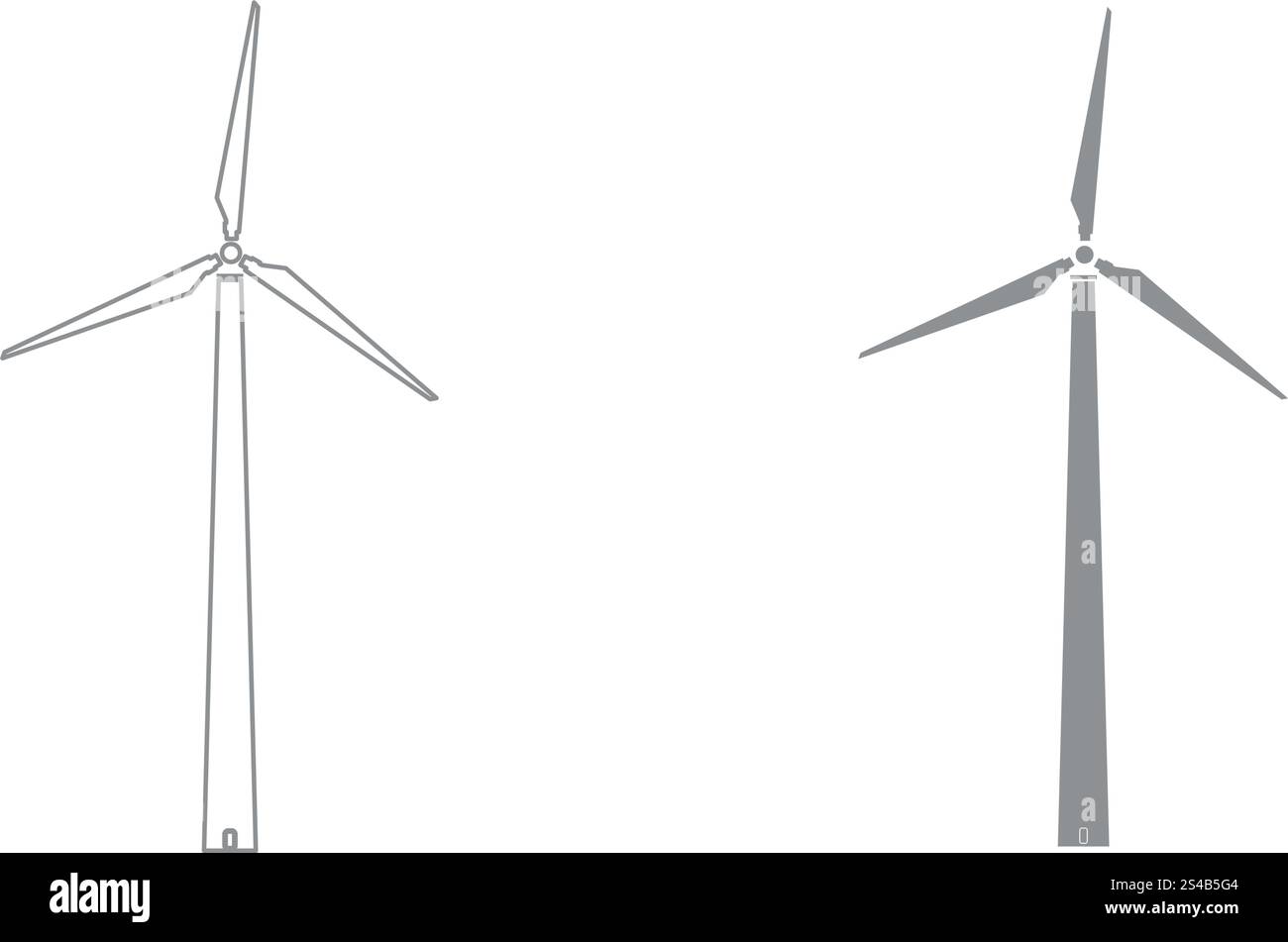 L'icône de l'éolienne . Illustration de Vecteur