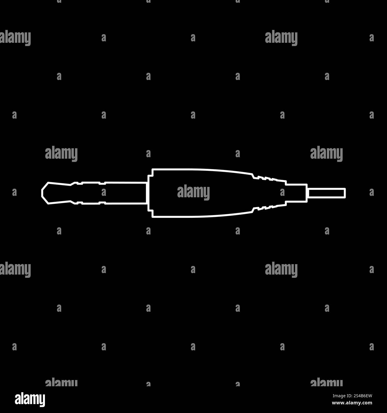 Connecteur de câble Studio / audio ou icône de mini jack . Illustration de Vecteur