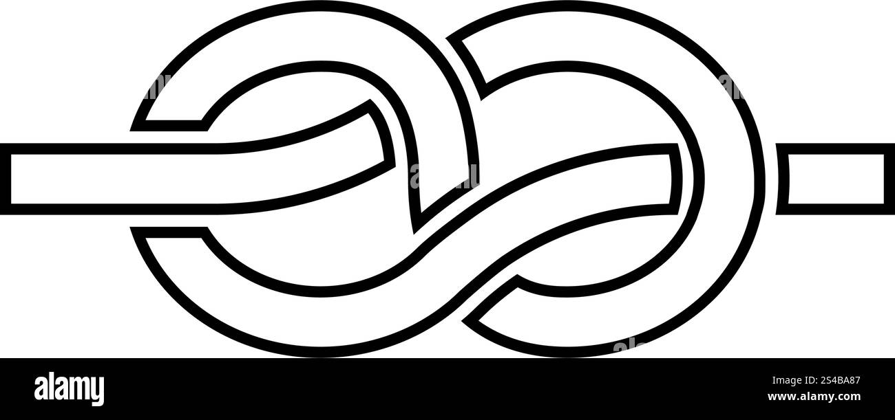 Knot icône noire . Illustration de Vecteur