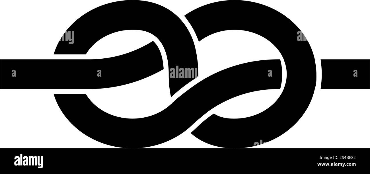 Knot icône noire . Illustration de Vecteur