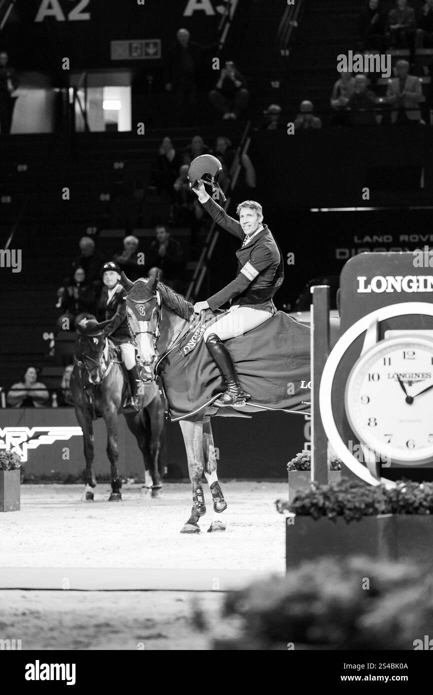 Henrik von Eckermann de Suède avec Iliana lors du Longines Grand Prix de Bâle au Longines CHI Classics Basel le 10 janvier 2025, Bâle, Suisse (photo de Maxime David - MXIMD Pictures) crédit : MXIMD Pictures/Alamy Live News Banque D'Images