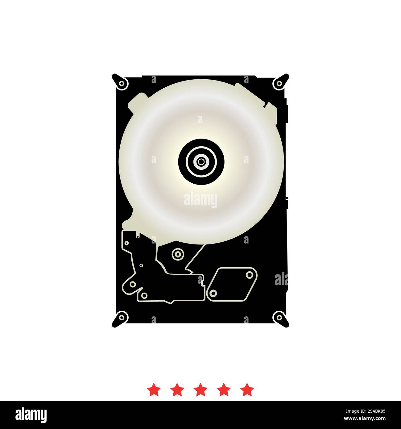 Icône du disque dur .. Icône du disque dur . Illustration de Vecteur