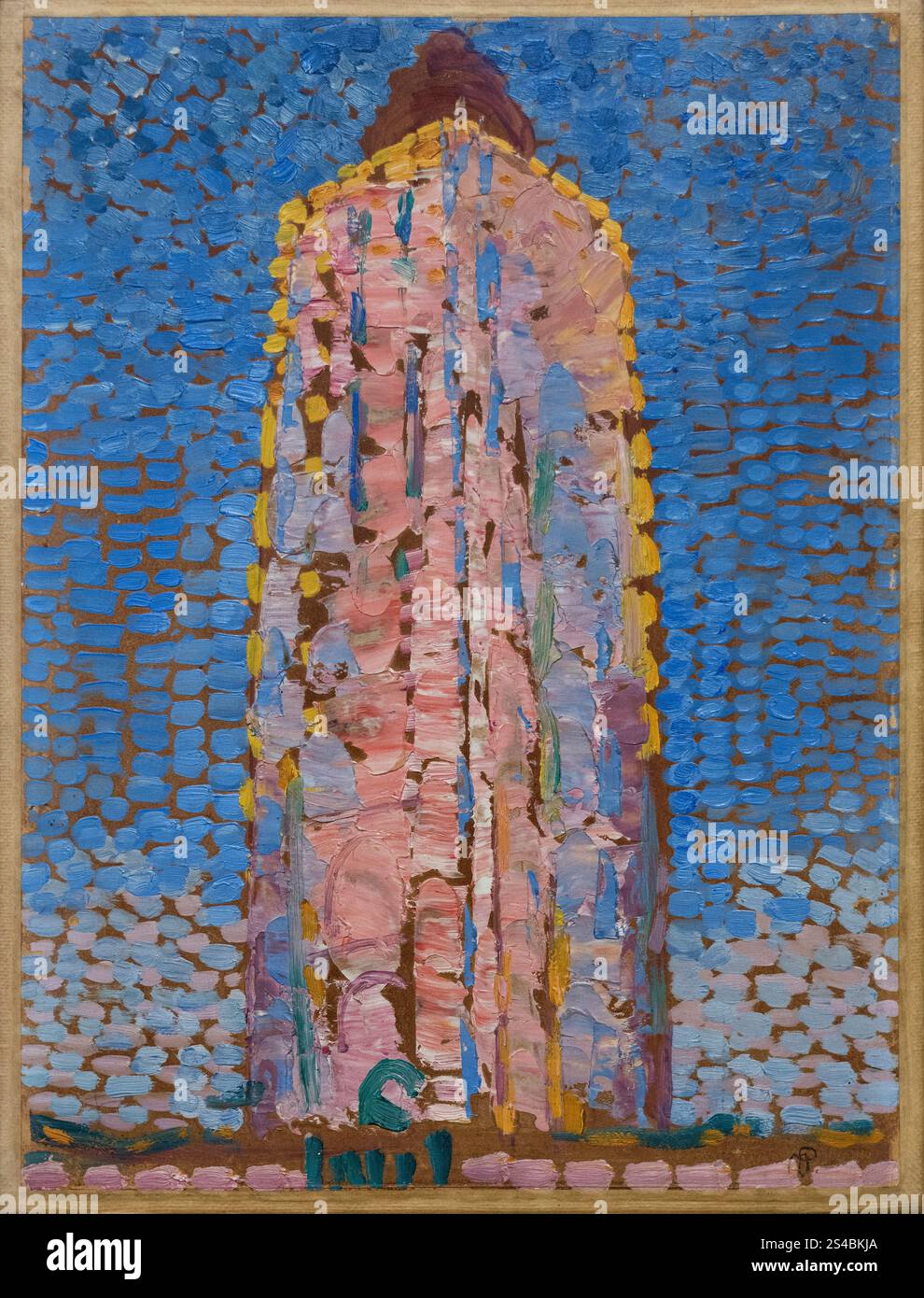 Piet Mondrian (1872-1944), Phare de Westkapelle, 1909-1910. Faro a Westkapelle. Museo del Novecento, Milan, Italie. Huile sur carton, monté o Banque D'Images