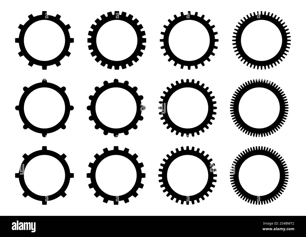modèles de roues industrielles. formes de roue pour l'industrie et les affaires Banque D'Images