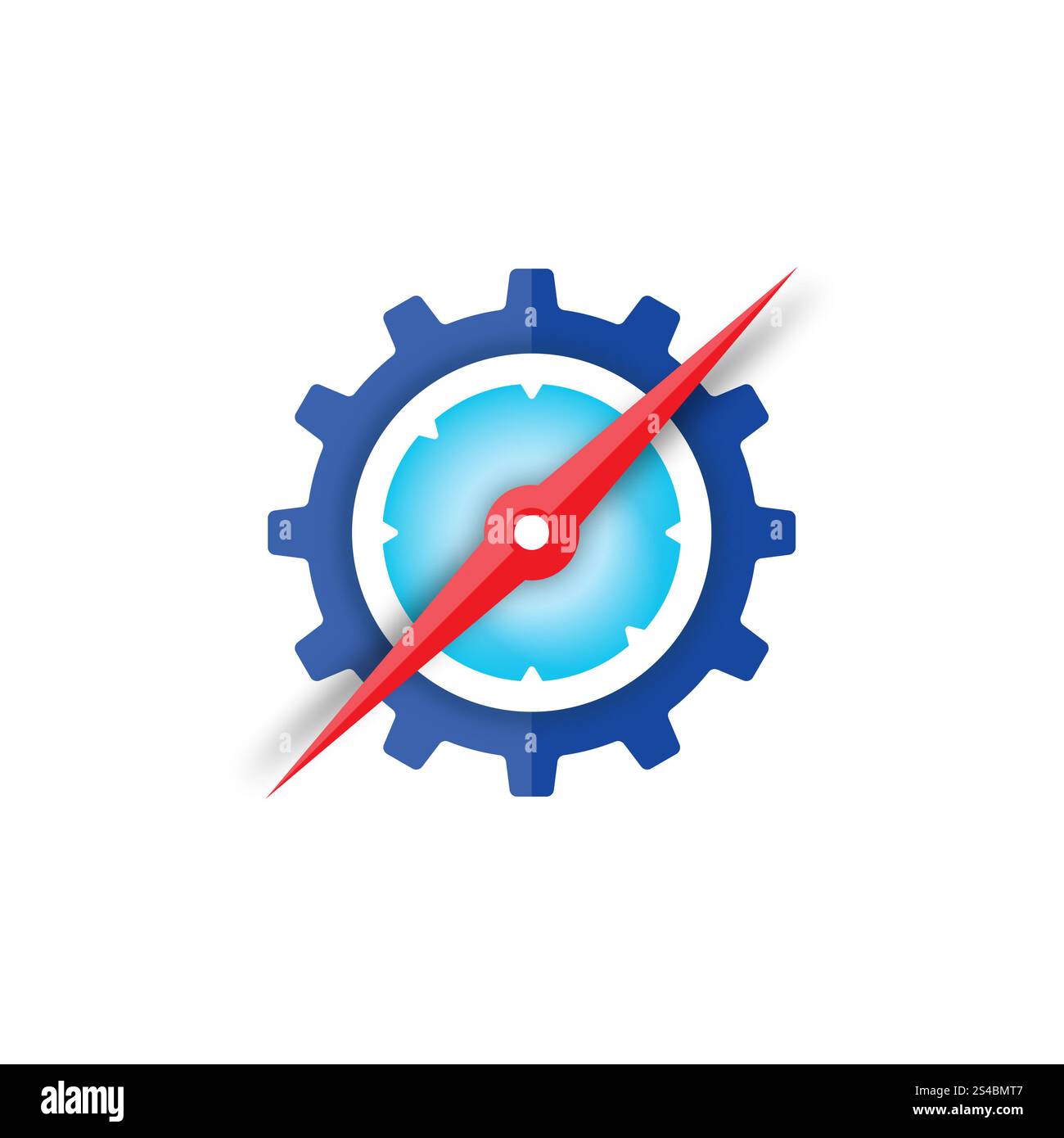 concept de roue industrielle et de boussole. concept de boussole et de roue pour l'industrie, l'éducation, l'innovation, les affaires Banque D'Images