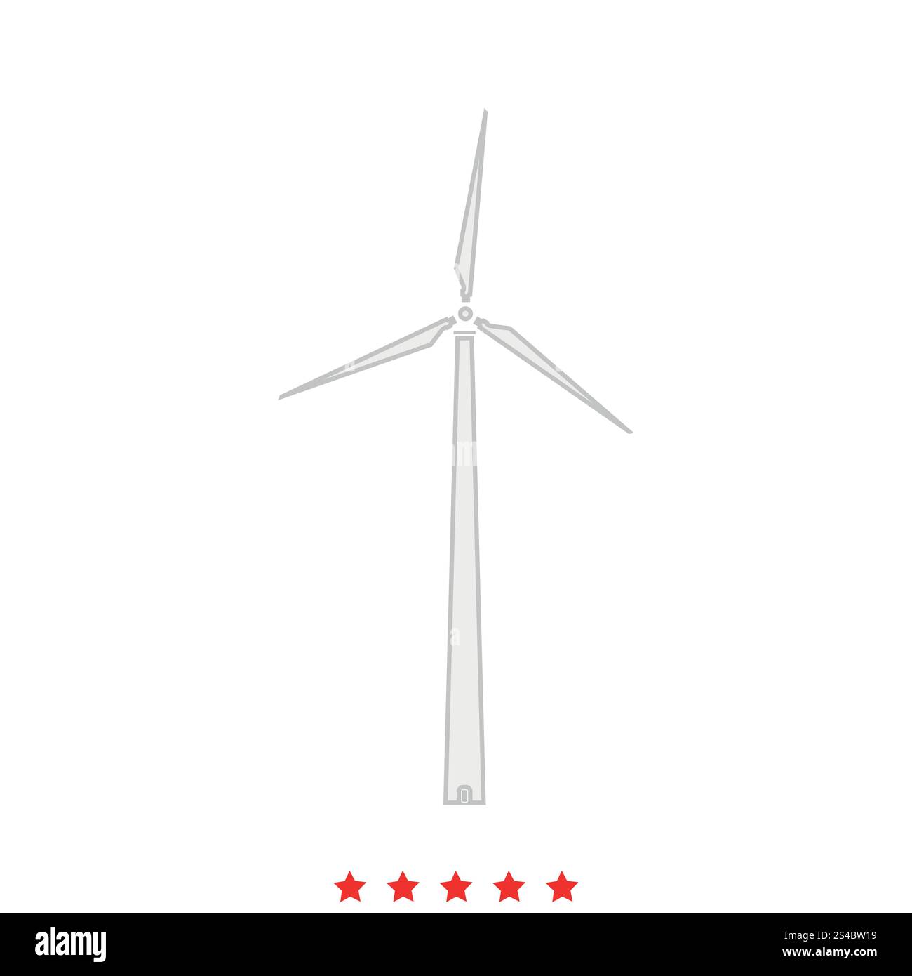L'icône de l'éolienne . Illustration de Vecteur