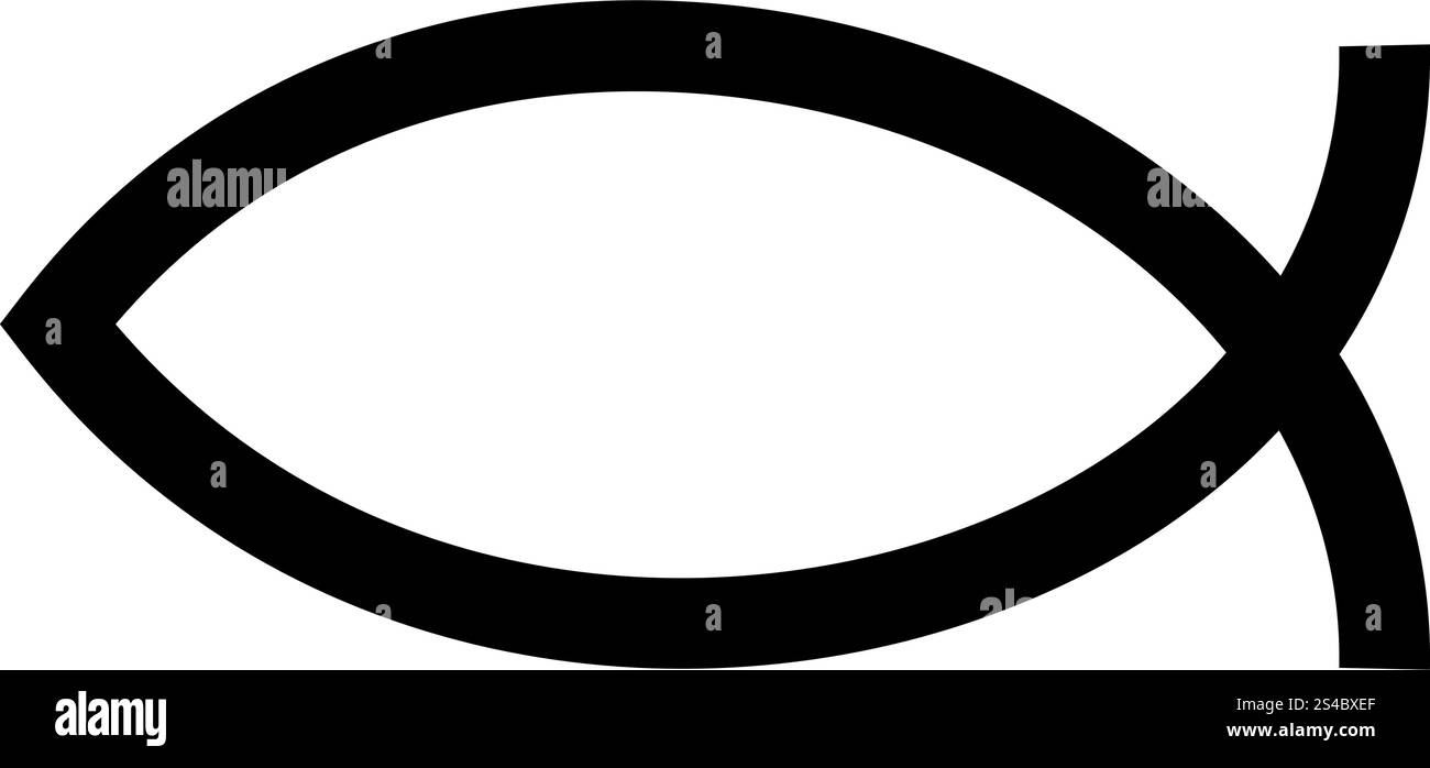 Symbole poisson icône couleur noire Illustration de Vecteur