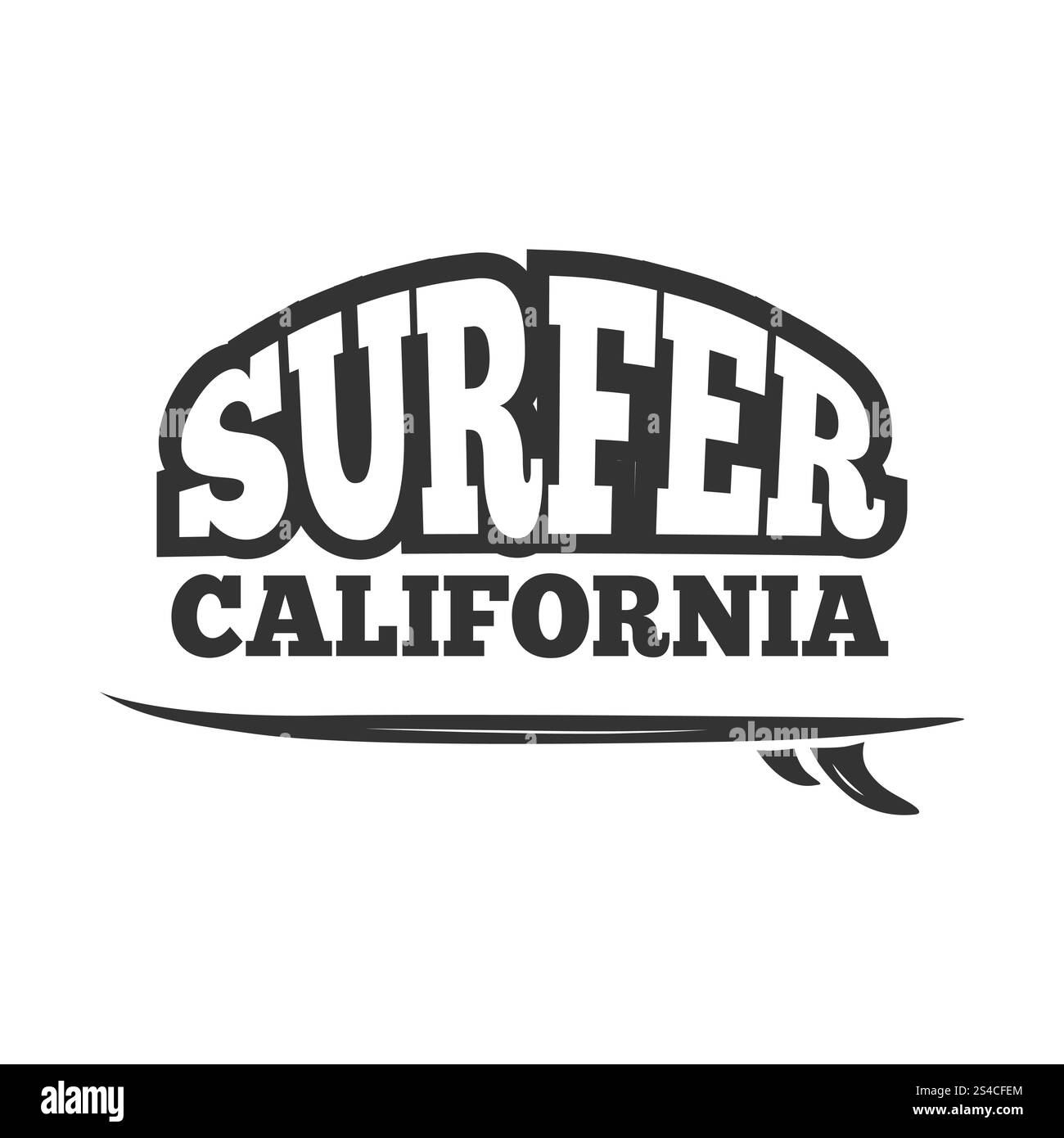 Emblème de surf vectoriel noir vintage, logo. Emblème de surf vectoriel noir vintage, logo. Illustration d'un badge ou d'une bannière Illustration de Vecteur