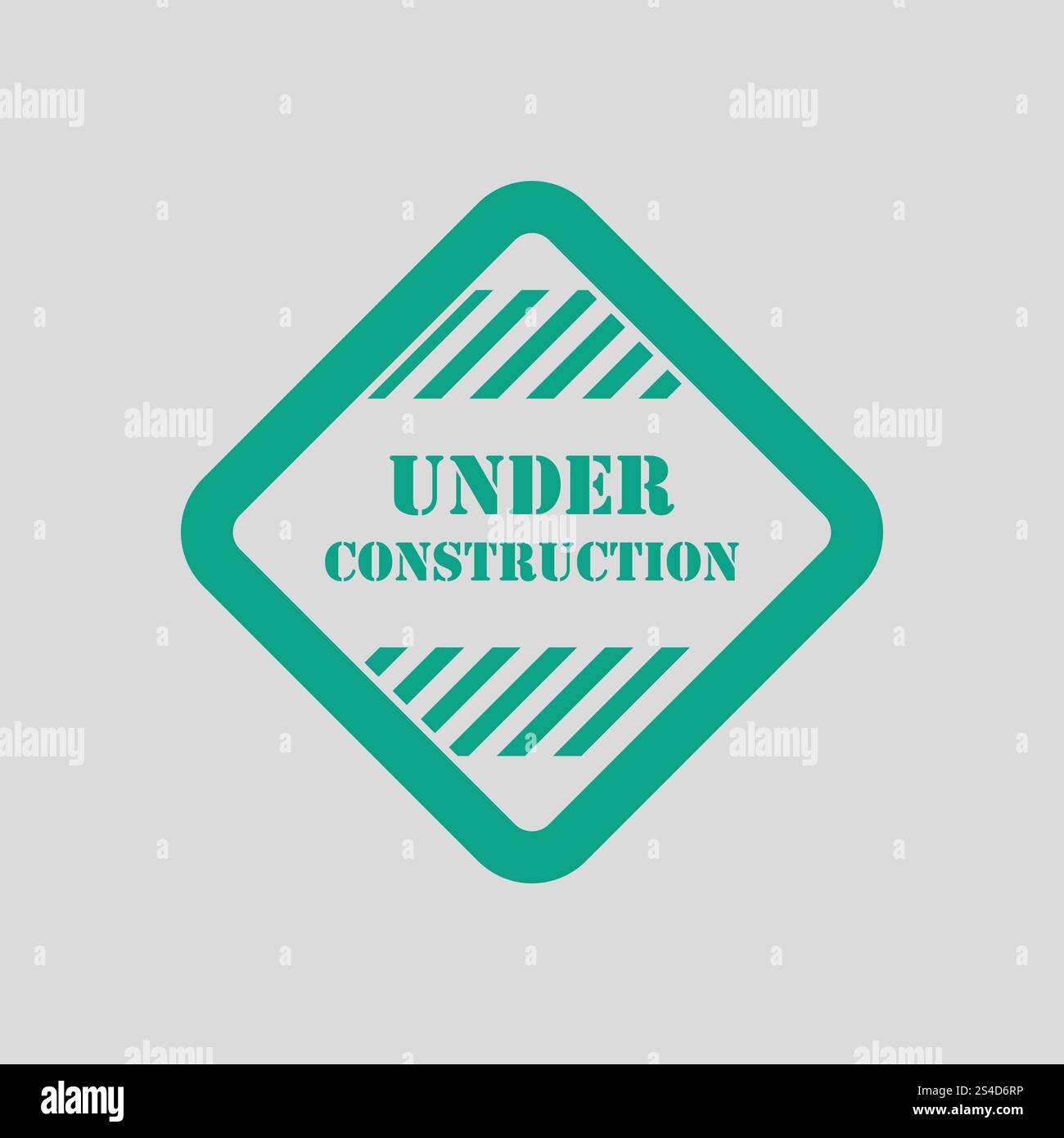 De l'icône en construction. Avec fond gris vert. Vector illustration. Illustration de Vecteur