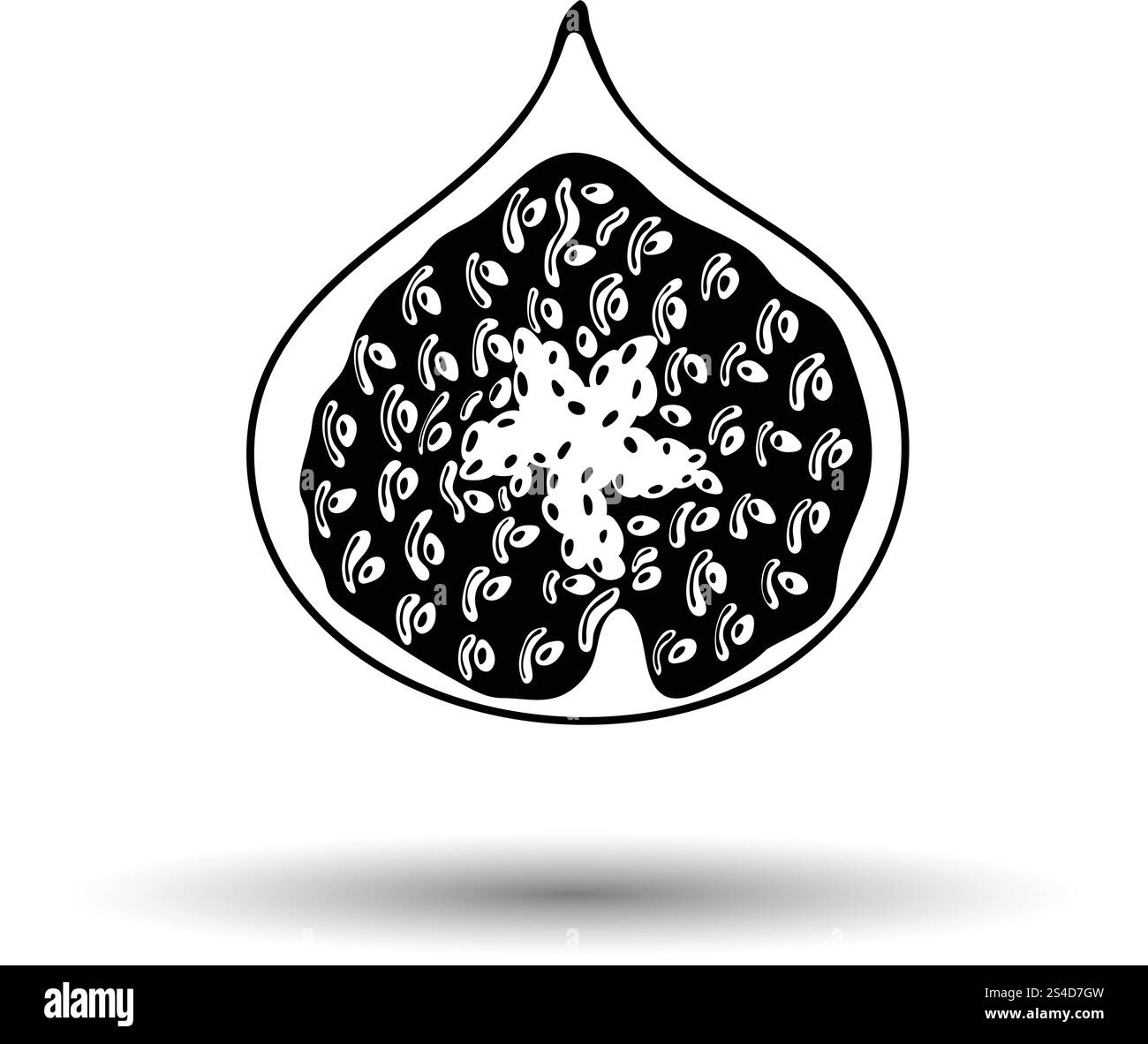 De l'icône de figue. Fond blanc avec design de l'ombre. Vector illustration. Illustration de Vecteur De l'icône de figue. Fond blanc avec design de l'ombre. Vector illustration. Illustration de Vecteur