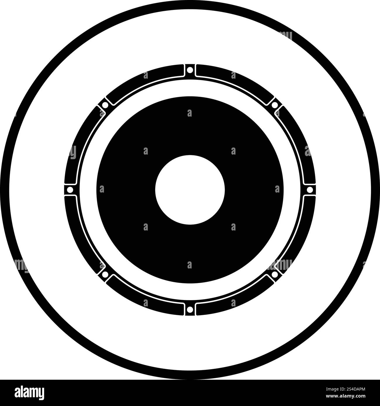 Icône de haut-parleur. Cercle mince de conception. Vector illustration. Illustration de Vecteur