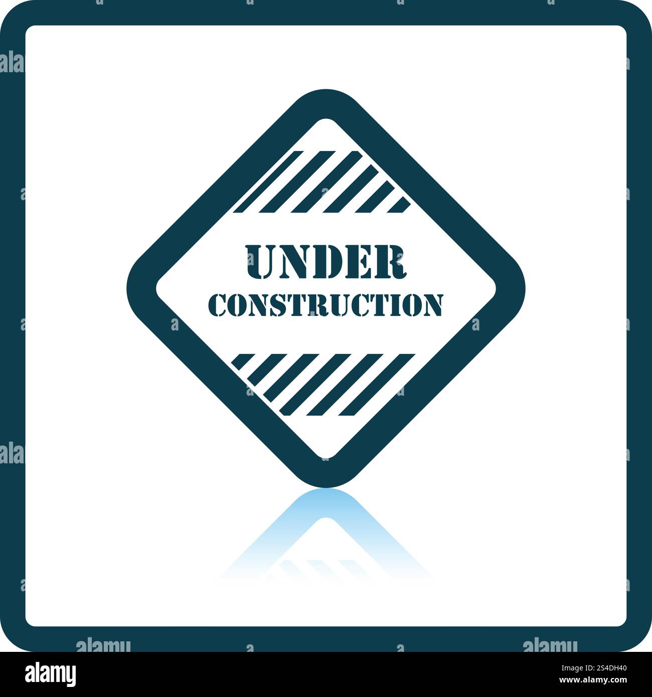 De l'icône en construction. Reflet de l'ombre. Vector illustration. Illustration de Vecteur