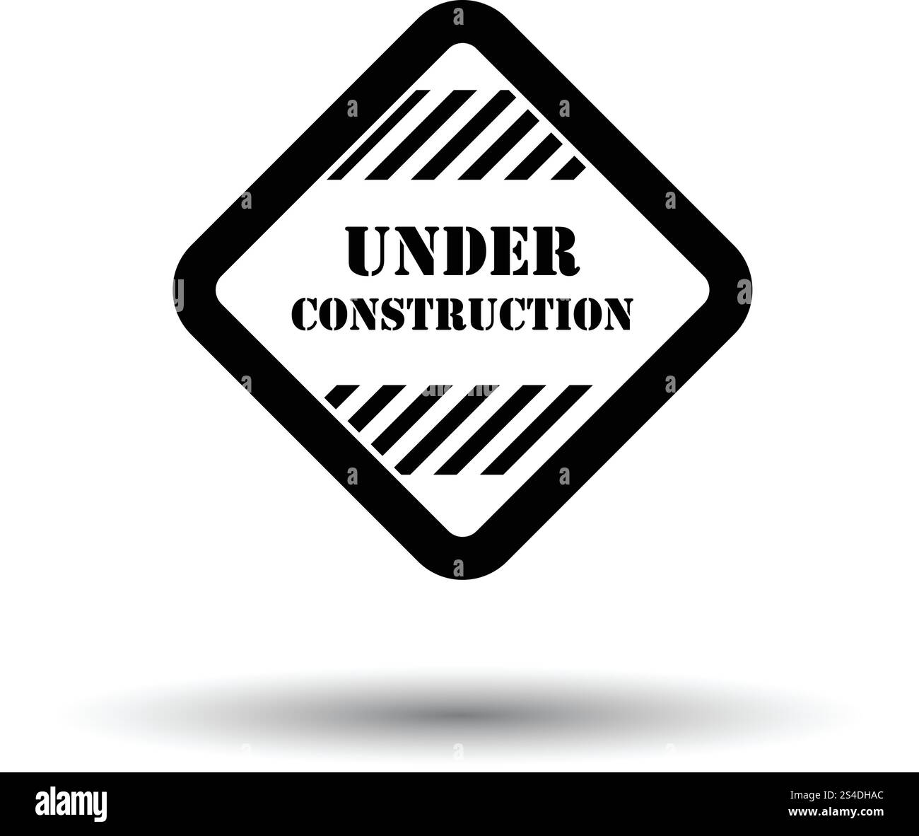 De l'icône en construction. Fond blanc avec design de l'ombre. Vector illustration. Illustration de Vecteur