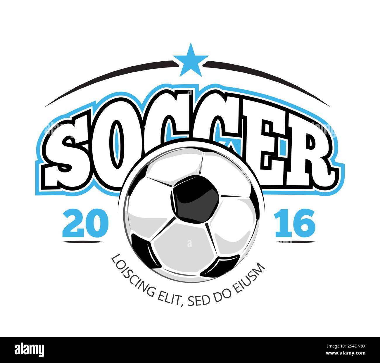 Modèle de logo vectoriel de club de football isolé blanc. Illustration du badge d'un tournoi sportif. Modèle de logo vectoriel de club de football Illustration de Vecteur