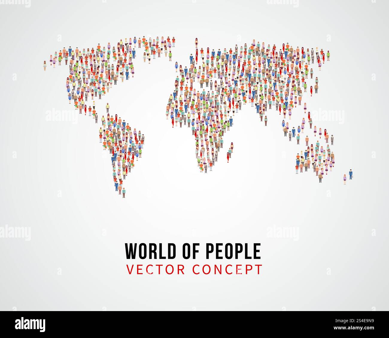 Connexion mondiale des gens, population de la terre sur le concept de vecteur de carte du monde. Population mondiale sur la planète, population de personnes sur forme illustration de carte du monde. Connexion mondiale des gens, population de la terre sur le concept de vecteur de carte du monde Illustration de Vecteur