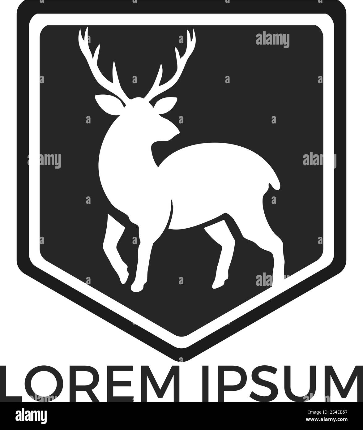 Logo Deer. Illustration de Vecteur