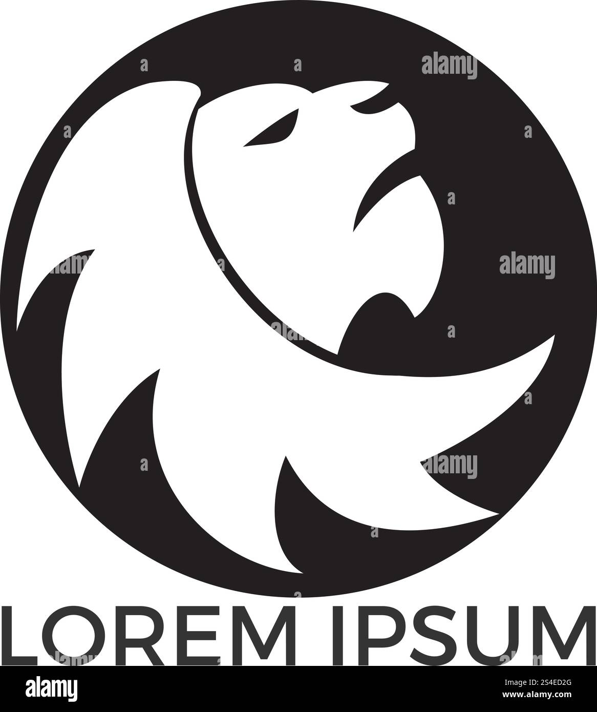 Vecteur de logo de tête de lion. Illustration graphique de tête de lion sauvage. Illustration de Vecteur