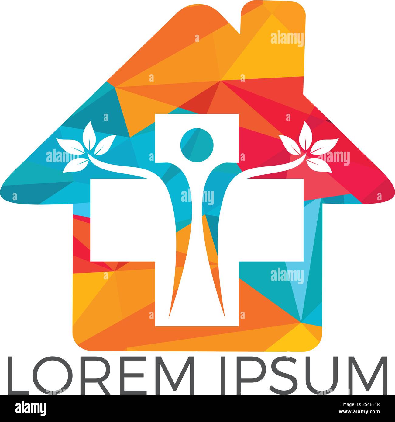 Conception d'icône médicale, illustration vectorielle. Maison de retraite. Symbole médical à domicile. Illustration de Vecteur