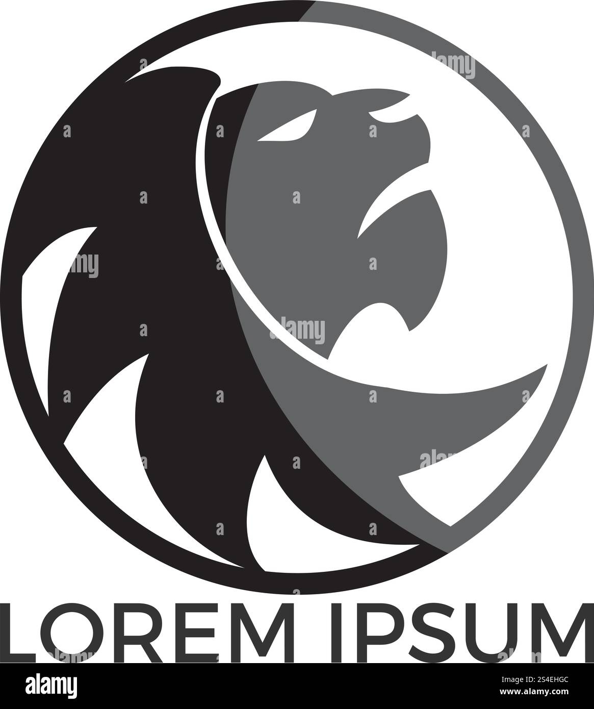 Vecteur de logo de tête de lion. Illustration graphique de tête de lion sauvage. Illustration de Vecteur