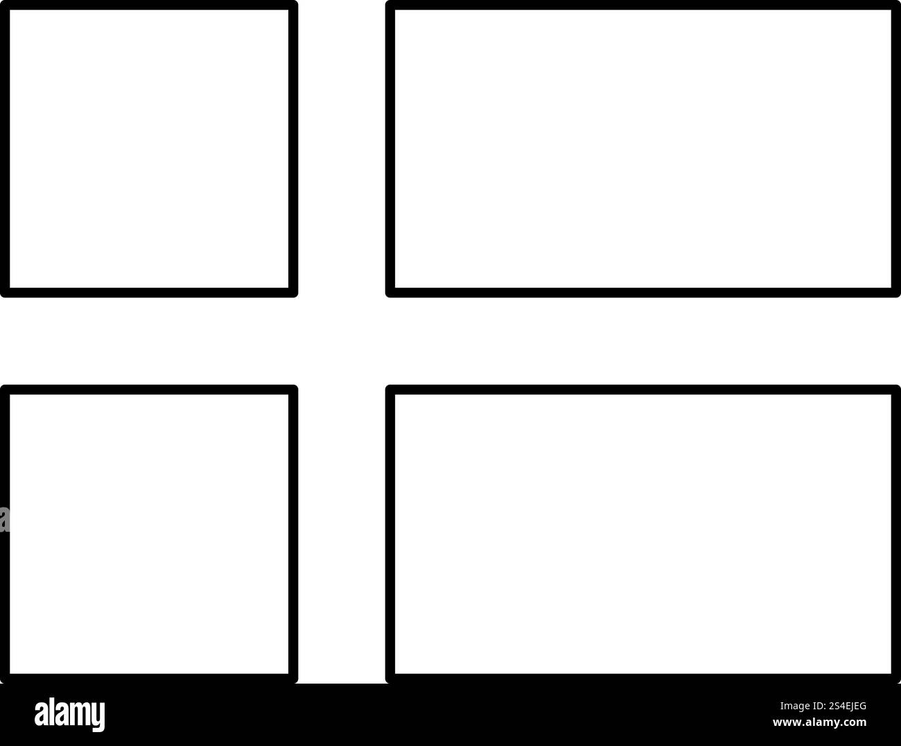 Pavillon du Danemark icon noir vector illustration couleur style plat simple image Illustration de Vecteur