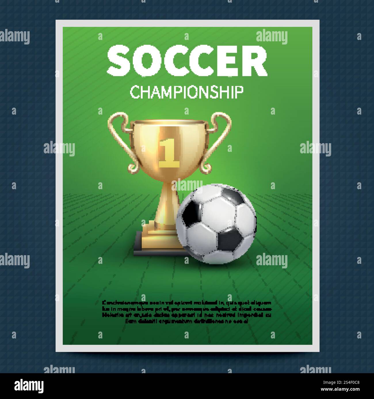 Modèle d'affiche sportive vectorielle de football ou de football européen. Illutsration du championnat de football, tournoi de sport d'équipe. Modèle d'affiche sportive vectorielle de football ou de football européen Illustration de Vecteur