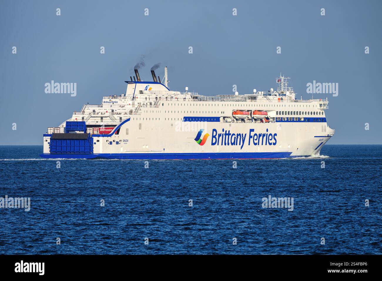 Galice est un ferry E-Flexer opéré par Brittany Ferries sur la route transmanche entre Bilbao et Portsmouth et Cherbourg Banque D'Images