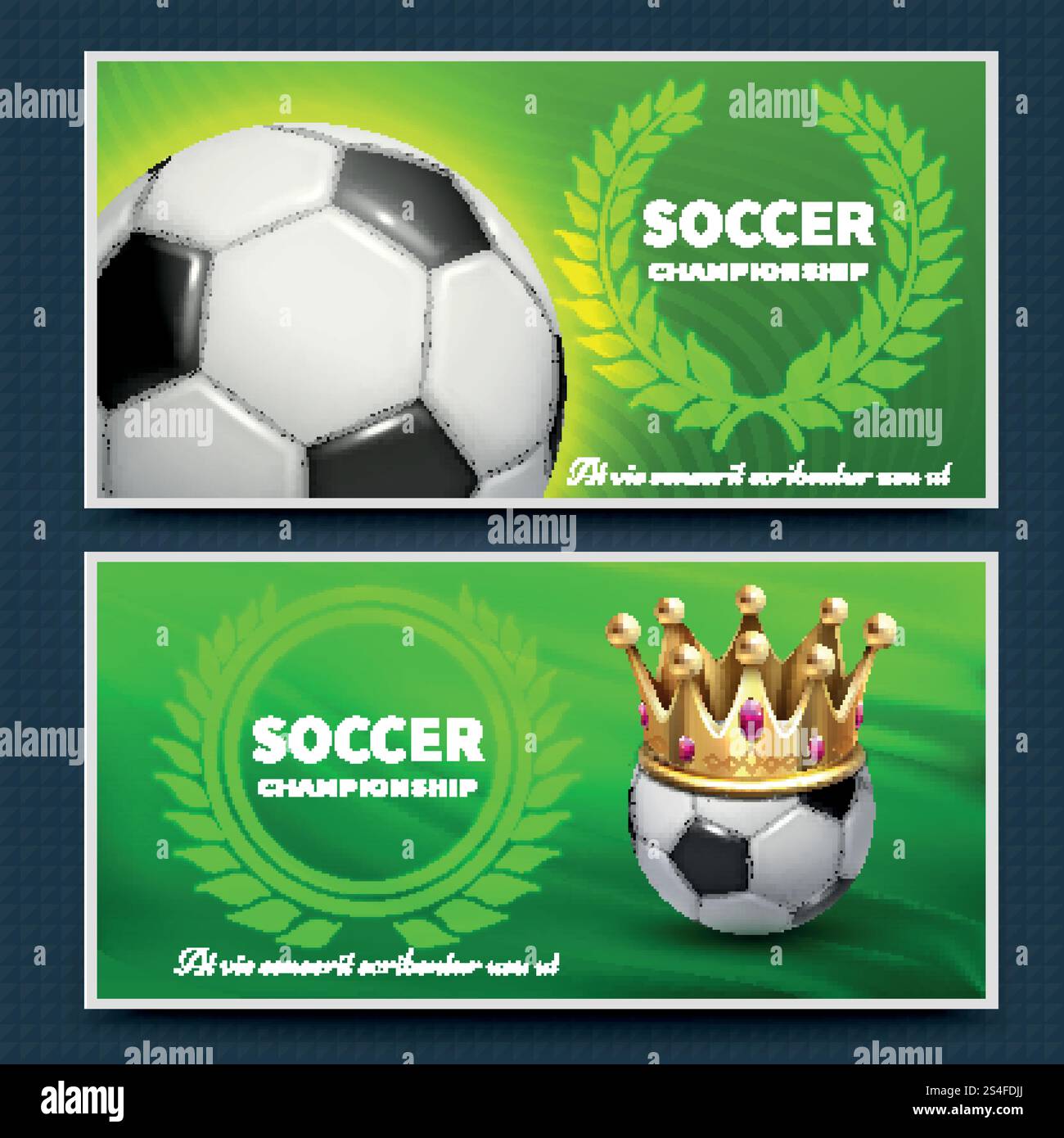 Ensemble d'affiches d'annonce de vecteur de ligue de football de football. Tournoi d'affiche de jeu de football, illustration de bannière de championnat. Ensemble d'affiches d'annonce de vecteur de ligue de football de football Illustration de Vecteur