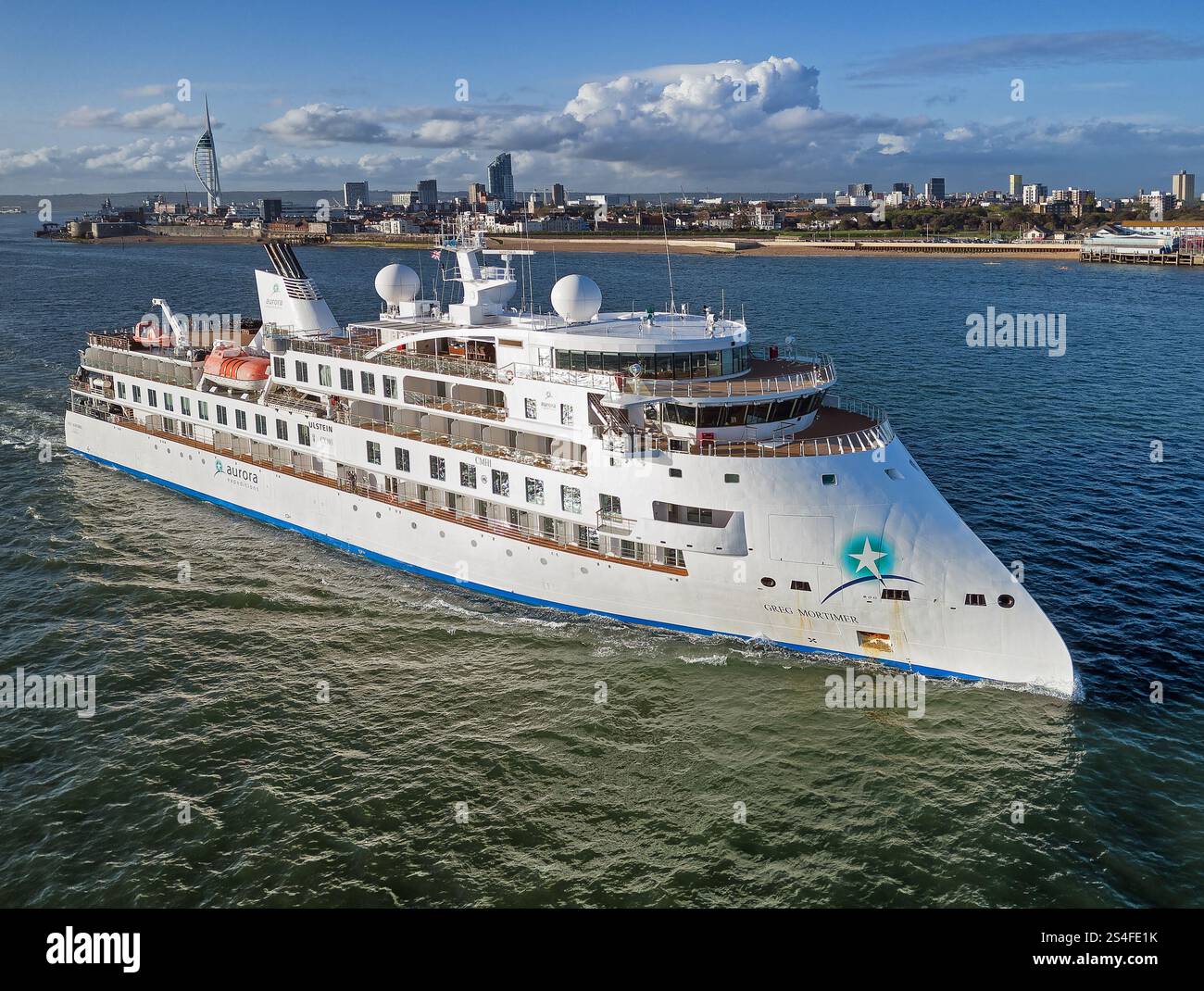 Greg Mortimer est un navire de croisière d'expédition polaire exploité par Aurora Expeditions Banque D'Images