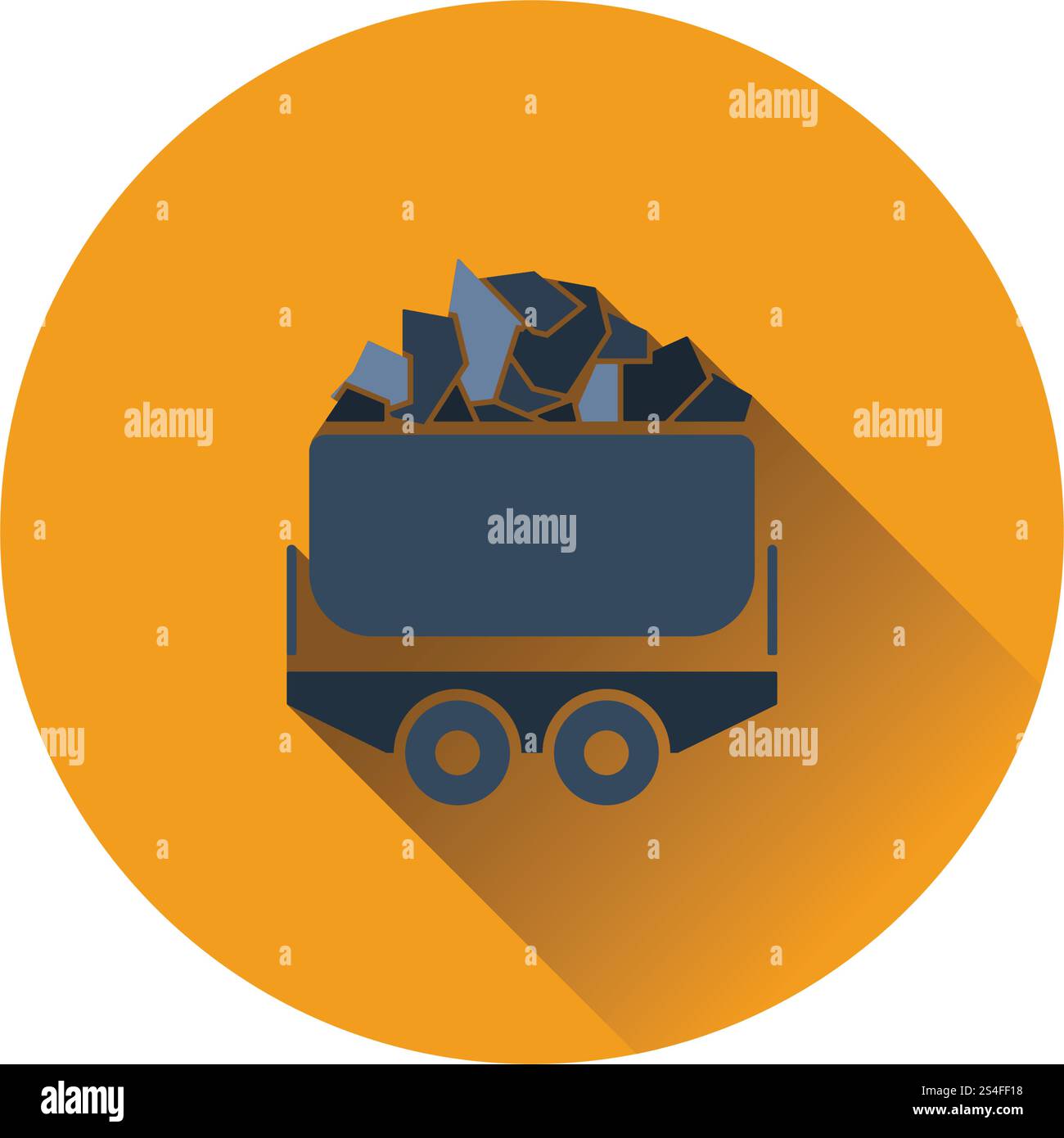 Chariot de charbon mine icône. Télévision couleur design. Vector illustration. Illustration de Vecteur