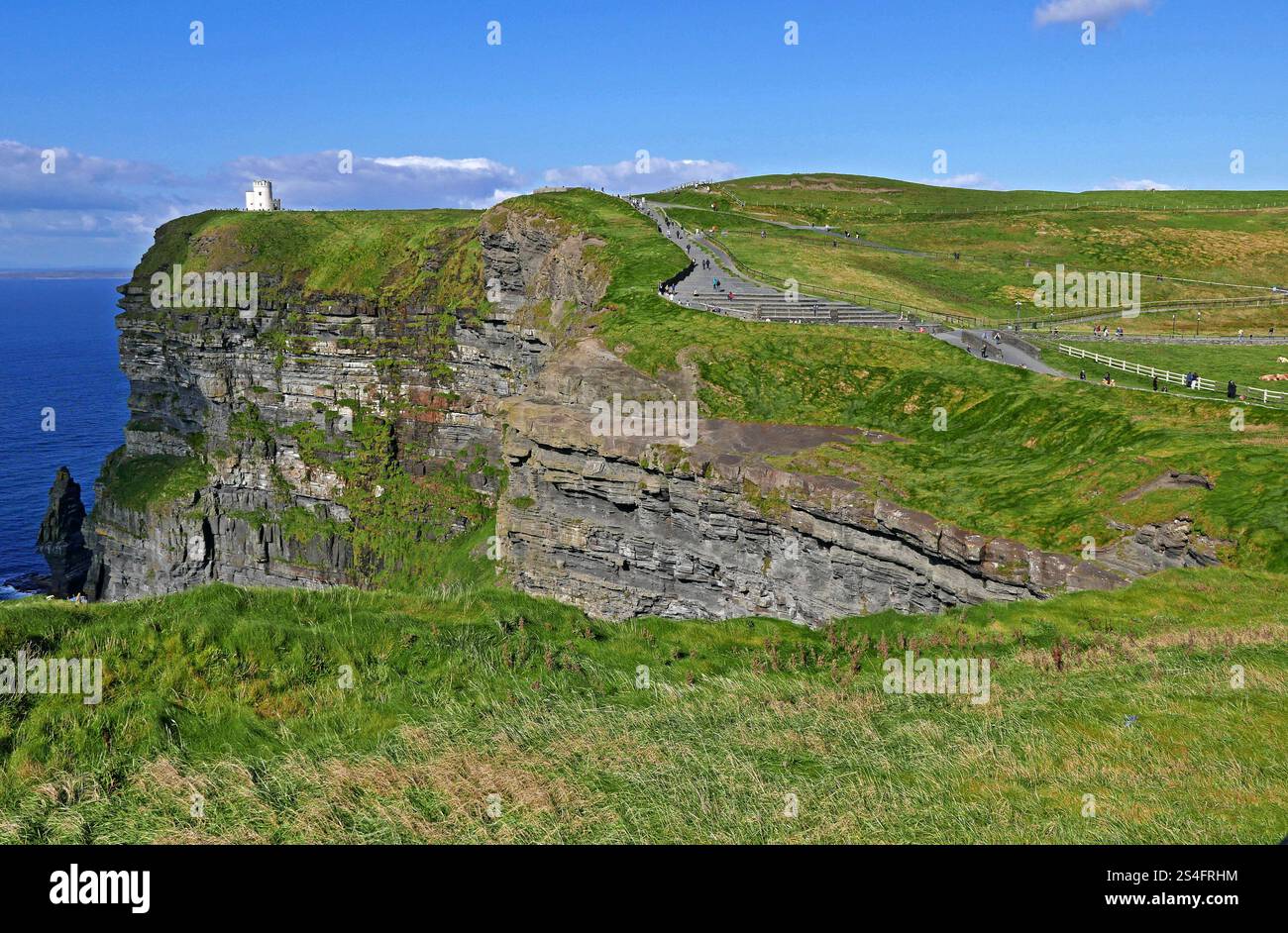 Falaises de Moher, comté de Clare, province de Munster, République d'Irlande, Europe Banque D'Images