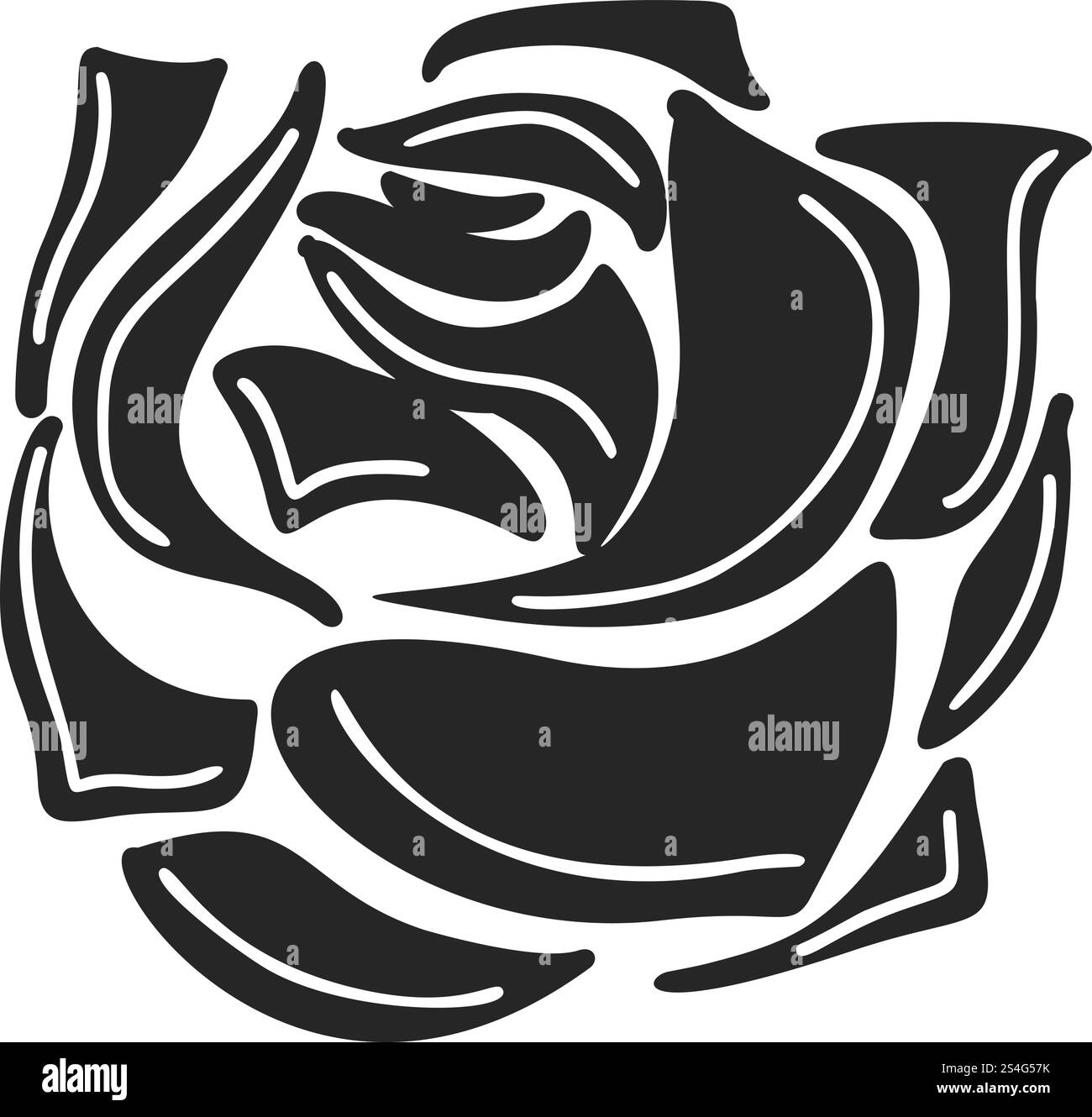 Icône rose décorative. Illustration simple de l'icône vectorielle rose décorative pour la conception Web isolé sur fond blanc. Icône rose décorative, style simple Illustration de Vecteur